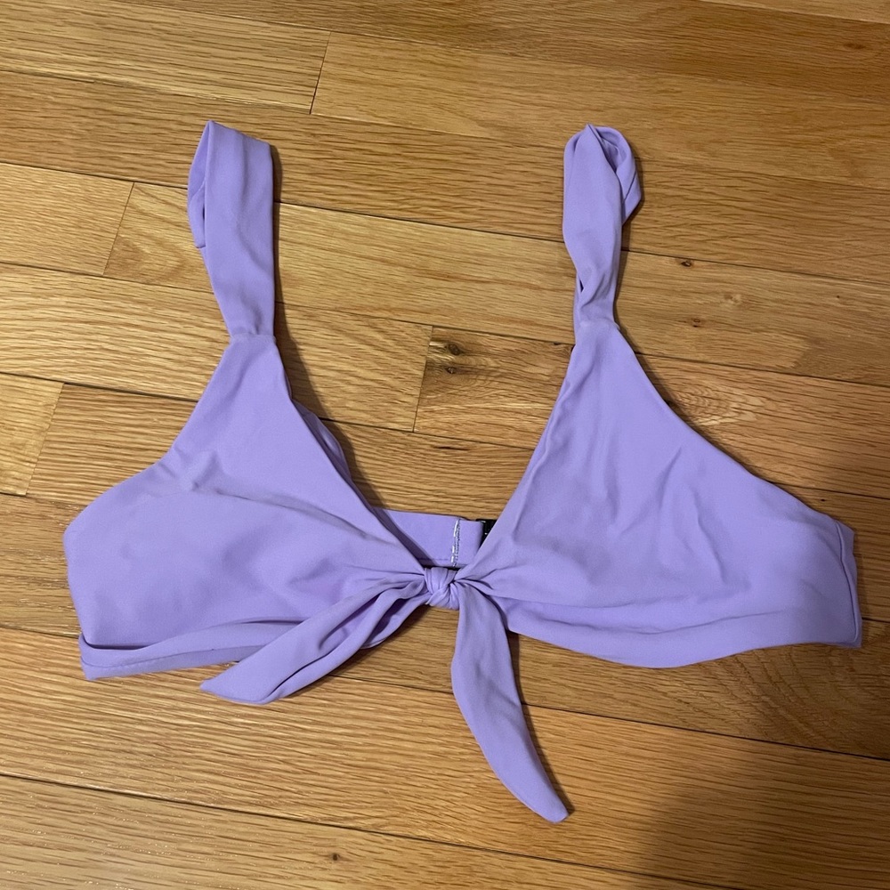 Blackbough purple tie bikini top